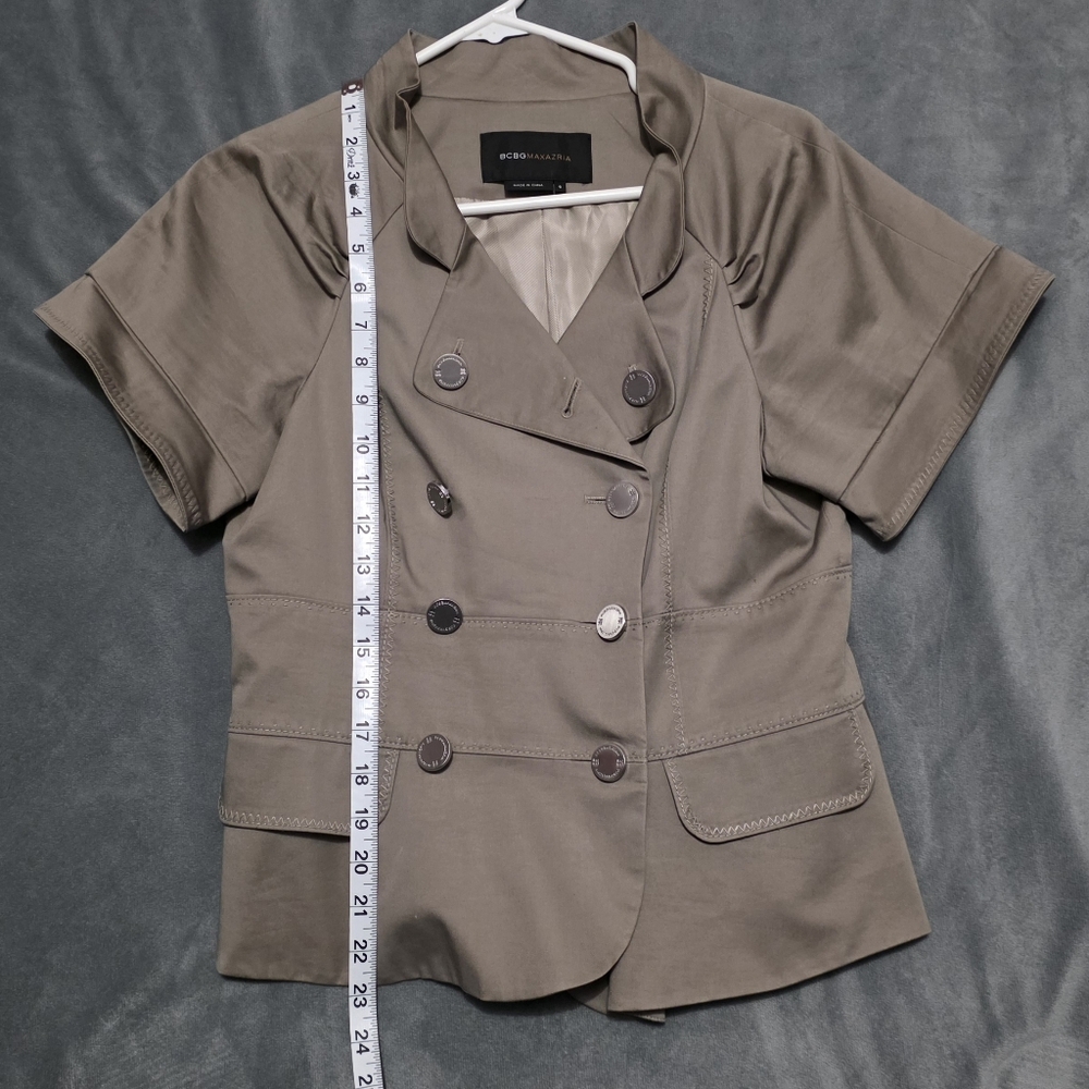 BCBGMaxAzria Khaki Double-Breasted Blazer - Picture 6 of 7